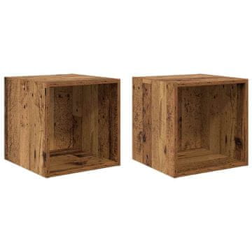 Vidaxl Omarica na steni 2 szt. Star les 37 x 37 x 37 cm Konstruiran les