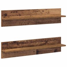 Vidaxl Stenska polica 2 kos Star les 80 x 11,5 x 18 cm Inženirski les
