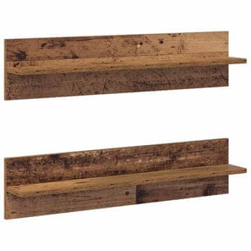 Vidaxl Stenska polica 2 szt. Star les 80 x 11,5 x 18 cm Konstruiran les