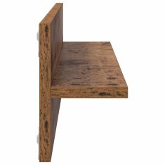 Vidaxl Stenska polica 2 kos Star les 80 x 11,5 x 18 cm Inženirski les