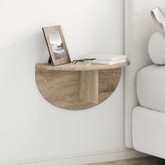 Vidaxl Stenska polica 2 kos Sonoma hrast 48 x 24 x 24 cm