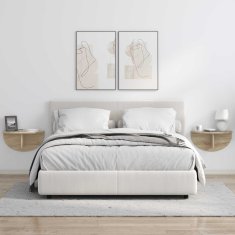 Vidaxl Stenska polica 2 kos Sonoma hrast 48 x 24 x 24 cm