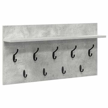 Vidaxl Nadwyčajna obešalnik za plašče Betonsko siva 80 x 40 x 12 cm