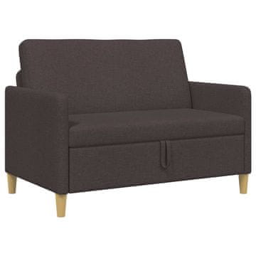 Vidaxl Sofa s shrambo Temno rjava 122 x 78 x 87 cm Poliester