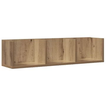 Vidaxl Stenska polica za CD plošče 75x18x18 cm inženirski les