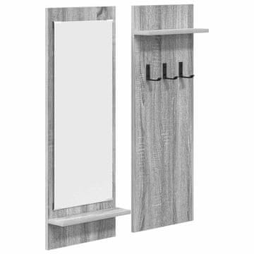 Vidaxl Nadwyčajna obešalnik za plašče Siva Sonoma 70 x 10 x 90 cm