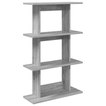 Vidaxl Stenska polica Montaža za steno Siva 56 x 20 x 90 cm