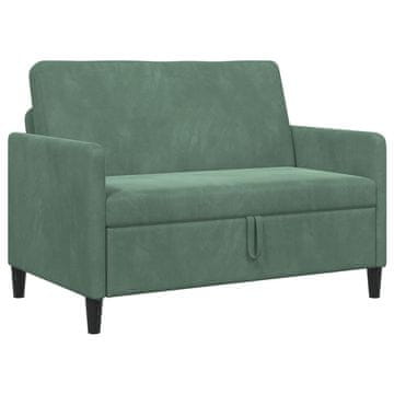 Vidaxl Sofa s shrambo Morsko zelena 122 x 78 x 87 cm Poliester