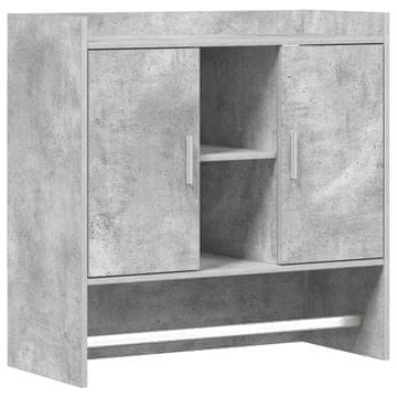 Vidaxl Stenska polica Montaža za steno Betonsko siva 80 x 36 x 80 cm
