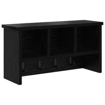 Vidaxl Nadwyčajna obešalnik za plašče Črna Orehovina 50 x 16 x 26 cm