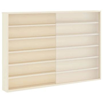 Vidaxl Stenska vitrina s polico Bež 80 x 8,5 x 54 cm Vezani les