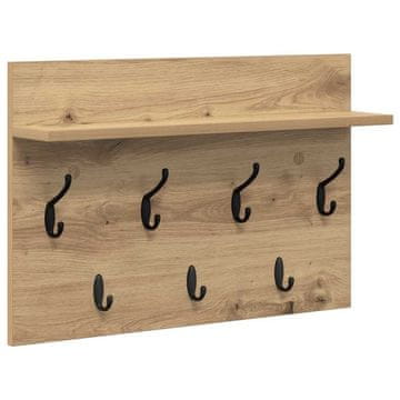 Vidaxl Nadwyčajna obešalnik za plašče Umetni hrast 60 x 40 x 12 cm