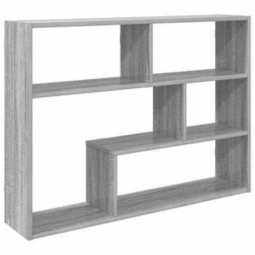 Vidaxl Stenska polica Montaža za steno Siva 95 x 20 x 69,5 cm