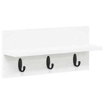 Vidaxl Nadwyčajna obešalnik za plašče Bela 40 x 10,5 x 18 cm