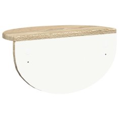 Vidaxl Stenska polica 2 kos Sonoma hrast 38 x 19 x 19 cm