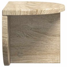 Vidaxl Stenska polica 2 kos Sonoma hrast 38 x 19 x 19 cm