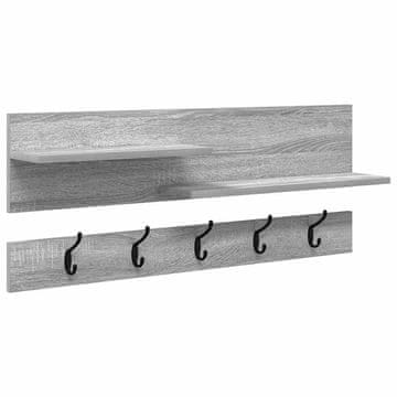 Vidaxl Nadwyčajna obešalnik za plašče Siva Sonoma 90 x 15 x 36 cm