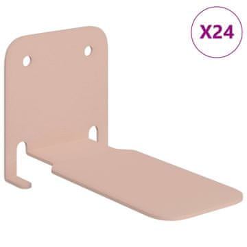 Vidaxl Ležeča polica s polico 24 szt. Roza 6 x 10,8 x 6,6 cm