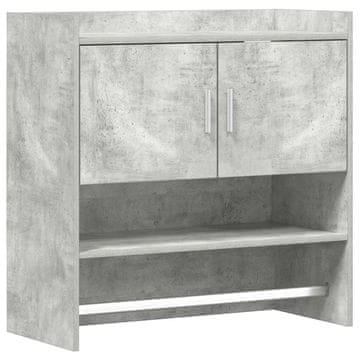Vidaxl Stenska polica Montaža za steno Betonsko siva 80 x 36 x 80 cm