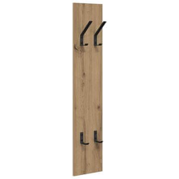 Vidaxl Nadwyčajna obešalnik za plašče Umetni hrast 20 x 1,5 x 100 cm