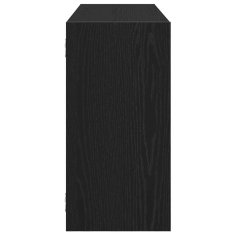 Vidaxl Stenska polica črna hrast 100x25x50 cm inženirski les