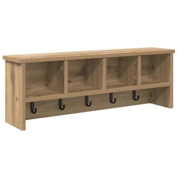 Vidaxl Nadwyčajna obešalnik za plašče Umetni hrast 75 x 16 x 26 cm