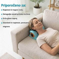 SOLFIT® Električni masažer za vrat, EMS stimulacija, toplotna terapija, sprostitev mišic in izboljšanje drže | MEGANECK