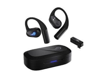 ASUS ROG Cetra Open brezžične slušalke, 2.4 GHz, 20Hz - 20kHz, Bluetooth 6.0, črne (90YH0450-BTUA00)