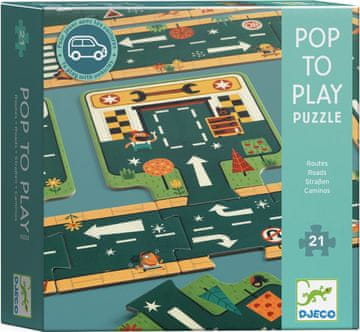 Djeco Floor Contour Puzzle Road 21 kosov