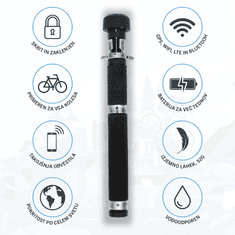 BikeFinder Gen2 GPS sledilec, proti kraji kolesa