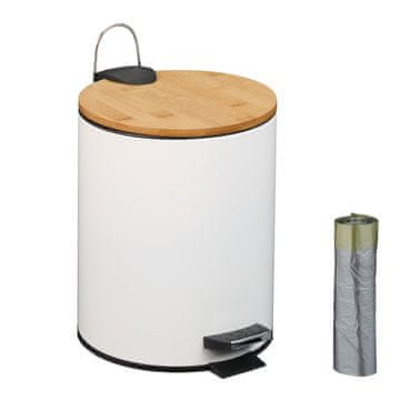 Northix Smetnjak na pedala 5 l Softclose z bambusovim pokrovom