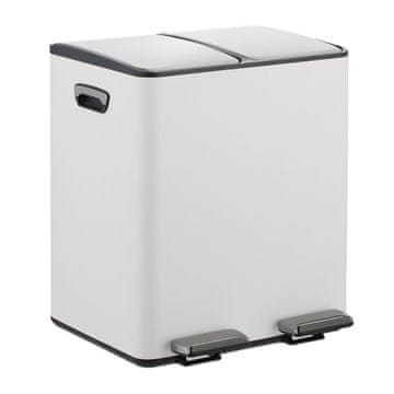 Northix Smetnjak na pedala 2x15 l z dvema predelkoma Softclose