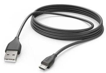 Hama Data 3M Micro USB kabel črne barve 201588