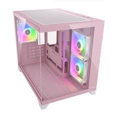 Cougar FV150 MINI računalniško ohišje, Mini Tower, kompaktna dvojna komora, roza (CGR-2QA6P-RGB)