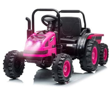 MILLY MALLY Milly Mally Baterijsko vozilo Traktor s prikolico Farmer Pink