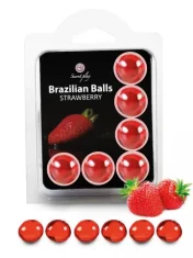 Secret Play BRAZILSKE KROGLICE Secret Play Strawberry 6/1
