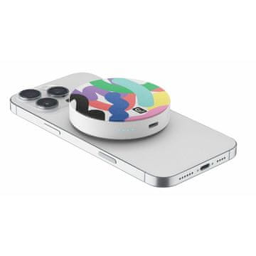 CellularLine Mag Vibe prenosna baterija, 3000 mAh, MagSafe, bela (PBMAGROUND3000W)
