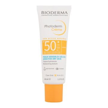 Bioderma Photoderm Cream SPF50+ vlažilna krema za zaščito pred soncem za obraz 40 ml odtenek Invisible unisex