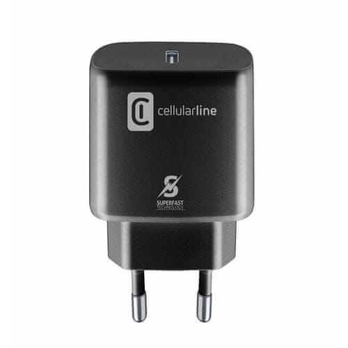 Cellularline 25W USB-C polnilnik in USB-C slušalke
