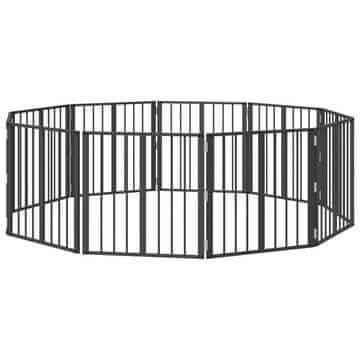 Vidaxl Pasja vrata 10 szt. Črna 60 x 60 cm Cinkana jeklena