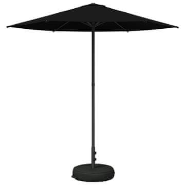 Vidaxl Vrtna senčnica z osnovo 230 x 230 cm Poliester Pravokotna Črna
