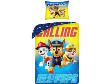 Halantex Halantex PAW PATROL Klicanje povratnih bombažnih rjuh, 140/200+70/90, P-382BL