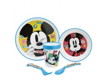 Stor Otroška plastična posoda, MICKEY MOUSE, krožnik, skleda, skodelica, pribor, 74385