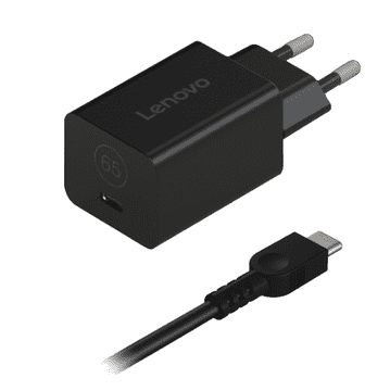 Lenovo Nano polnilec, 65 W, USB-C, GaN, črn (G0A6GN65EU)