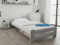 Ljubki dom Postelja Emily 90 x 200 cm bela Posteljno dno: Letveno posteljno dno, Vzmetnica: Vzmetnica Somnia 17 cm
