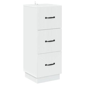 Vidaxl Predalna omara Bela 33 x 34,5 x 87 cm Inženirski les