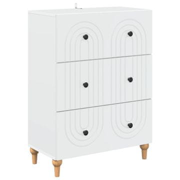 Vidaxl Predalna omara Bela 66 x 34,5 x 90 cm Inženirski les