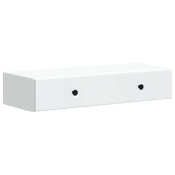 Vidaxl Stenska stranska miza Bela 87,5 x 34,5 x 17 cm Inženirski les