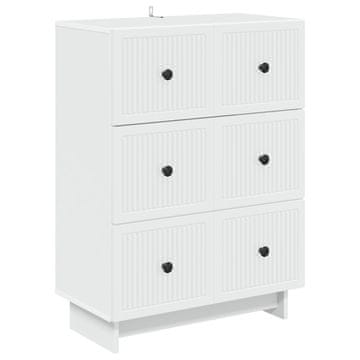 Vidaxl Predalna omara Bela 66 x 34,5 x 90 cm Inženirski les