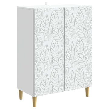 Vidaxl Strani šal Bela 66 x 34,5 x 90 cm Inženirski les